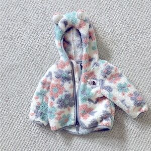 North Face 3-6mo girls fleece jacket